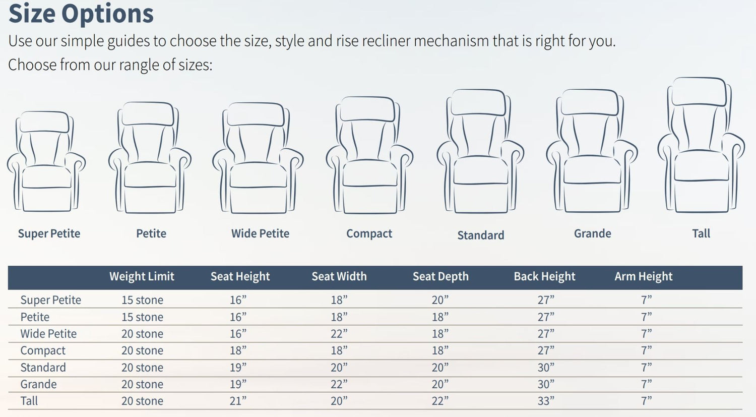 Primacare Dream TIS Rise & Recline Chair