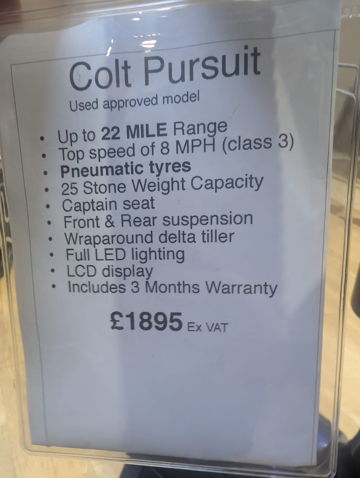 Pride Colt Pursuit (Used)