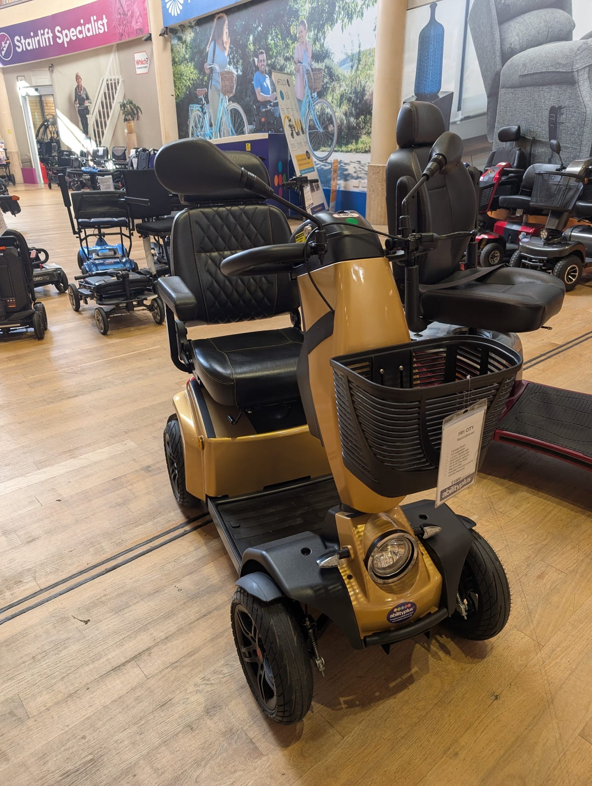 Freerider FR1 City Pre-Loved 8mph Mobility Scooter - Gold